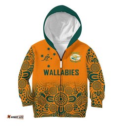 Australia Rugby Wallabies Kangraroos Kid Hoodie