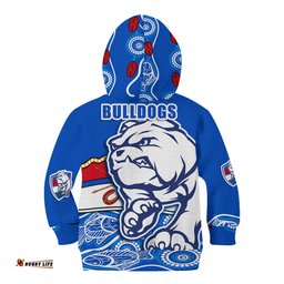 Western Bulldogs Aboriginal Football Kid Hoodie Dogs Style