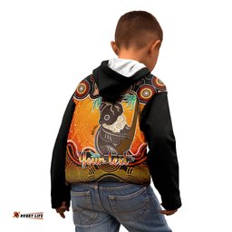 Personalised Australia Cancer Koala Zodiac Kid Hoodie Auz Astrology Aboriginal Red