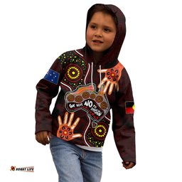 Australia Indigenous Kid Hoodie We Vote NO To Division Aboriginal Map