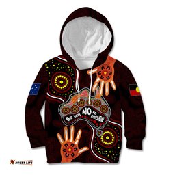 Australia Indigenous Kid Hoodie We Vote NO To Division Aboriginal Map