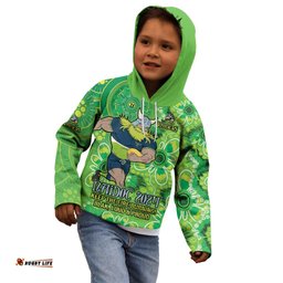 Personalised Raiders NAIDOC Week 2024 Kid Hoodie Aboriginal Fire Burning Sparks
