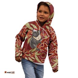 Australia Santa Koala Kid Hoodie Aboriginal Style