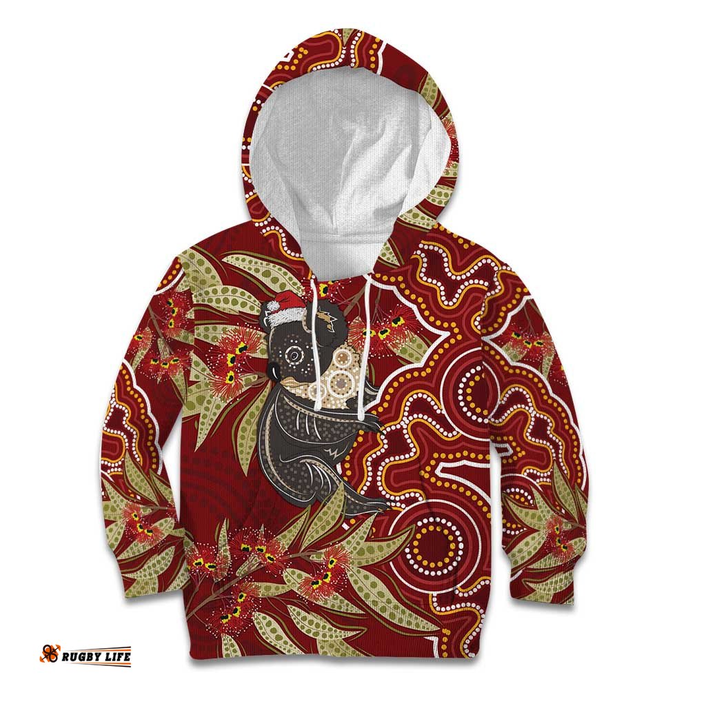 Australia Santa Koala Kid Hoodie Aboriginal Style