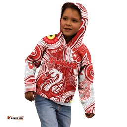 Personalised NAIDOC Week 2024 Sydney Swans Kid Hoodie Australian Aboriginal Hand Painting