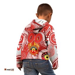 Personalised NAIDOC Week 2024 Sydney Swans Kid Hoodie Australian Aboriginal Hand Painting