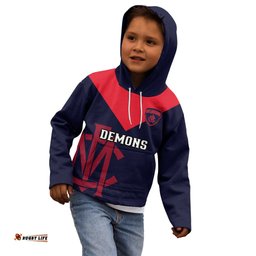 Personalised Melbourne Football Kid Hoodie Go Demons Sporty Style