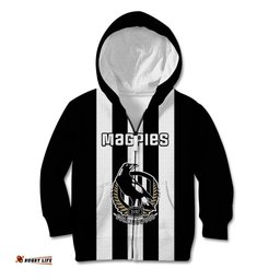 Collingwood Football Kid Hoodie Go Magpies Sporty Style