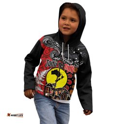 Aotearoa and Australia Toitu Te Tiriti Kid Hoodie Honour the Treaty Te Tiriti Is Us