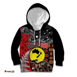 Aotearoa and Australia Toitu Te Tiriti Kid Hoodie Honour the Treaty Te Tiriti Is Us