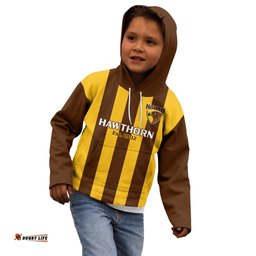Personalised Hawthorn Football Kid Hoodie Go Hawks Sporty Style
