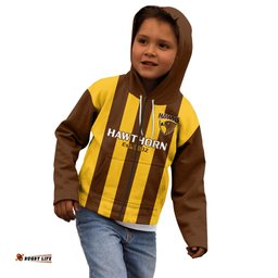 Personalised Hawthorn Football Kid Hoodie Go Hawks Sporty Style