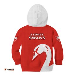 Sydney Swans Football Kid Hoodie Go Swannies Sporty Style
