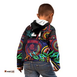 Custom Demons Football Aboriginal Art Kid Hoodie NAIDOC Indigenous Tribal