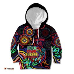 Custom Demons Football Aboriginal Art Kid Hoodie NAIDOC Indigenous Tribal