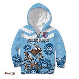Custom NSW Blues Cockroach Blooded Aboriginal Inspired Kid Hoodie