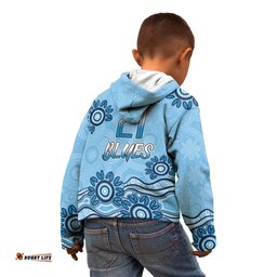Custom NSW Blues Cockroach Blooded Aboriginal Inspired Kid Hoodie