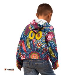 Personalised Lions NAIDOC Week 2024 Kid Hoodie Aussie Aboriginal Art