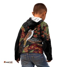 Australia Indigenous Christmas Kid Hoodie Kookaburra Aboriginal