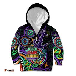 Dockers Football Aboriginal Art Kid Hoodie NAIDOC Indigenous Tribal