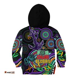 Dockers Football Aboriginal Art Kid Hoodie NAIDOC Indigenous Tribal
