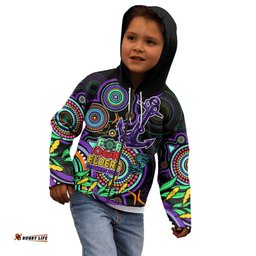 Dockers Football Aboriginal Art Kid Hoodie NAIDOC Indigenous Tribal