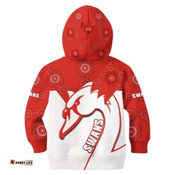 Sydney Football Hoodie KID Swans 1874 Dot Painting Artsy
