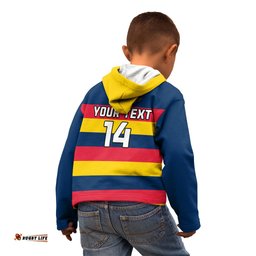 Personalised Adelaide Football Kid Hoodie Go Crows Sporty Style