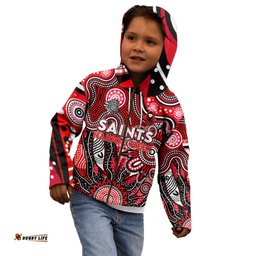Personalised Saints NAIDOC Week 2024 Kid Hoodie Aussie Aboriginal Art