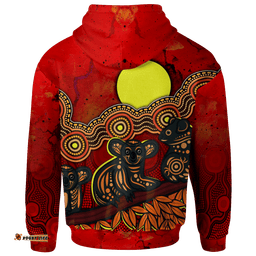 Custom Text Kid Aborignal Hoodie Australian Indigenous KoalaFor Kid