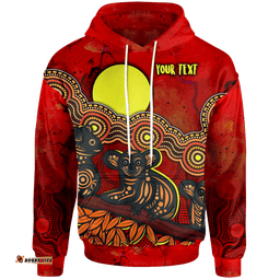 Custom Text Kid Aborignal Hoodie Australian Indigenous KoalaFor Kid