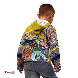 Custom NAIDOC Week 2024 Richmond Tiger Kid Hoodie Australia Aboriginal Dot Painting
