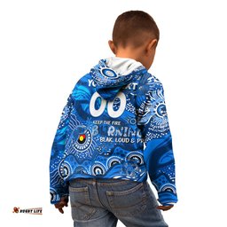 Custom NAIDOC Week 2024 Cats Kid Hoodie Aboriginal Animals Keep The Fire Burning