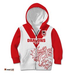 Dragons Rugby Kid Hoodie Simple St George Illawarra