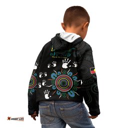 NAIDOC 2024 Indigenous Aboriginal Kid Hoodie The Fire Burns Forever