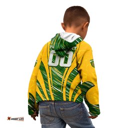 Personalised Australia Matildas Kid Hoodie Abstract Line