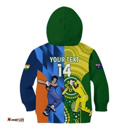 Custom Australia And India Cricket Kid Hoodie World Cup Final Together