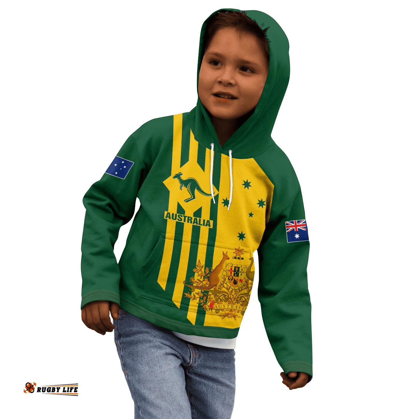 Hoodie Kid Australia Kangaroo Sign National Color