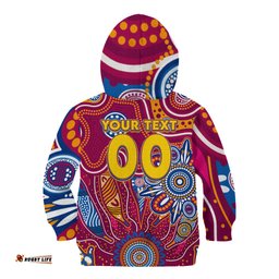 Personalised Crows NAIDOC Week 2024 Kid Hoodie Aussie Aboriginal Art