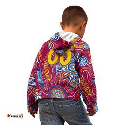 Personalised Crows NAIDOC Week 2024 Kid Hoodie Aussie Aboriginal Art