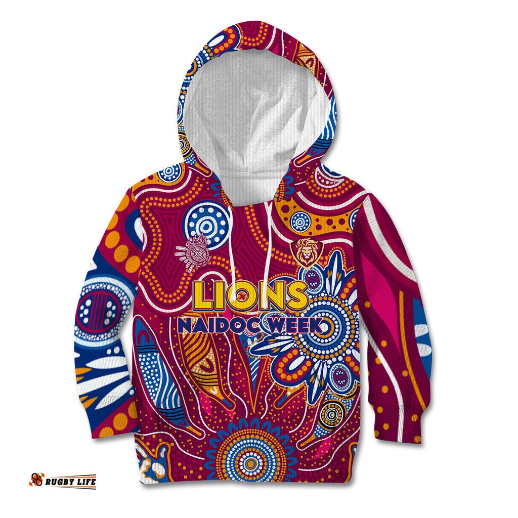 Personalised Crows NAIDOC Week 2024 Kid Hoodie Aussie Aboriginal Art