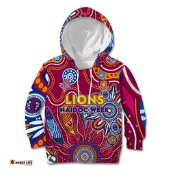 Personalised Crows NAIDOC Week 2024 Kid Hoodie Aussie Aboriginal Art