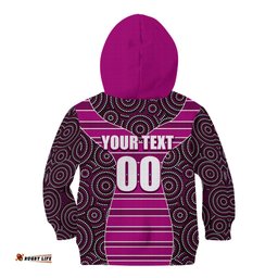 NRL Boncos Kid Hoodie Mix Dot Aboriginal Pink Version