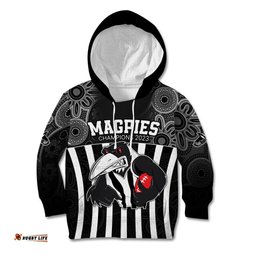 AFL Magpies Champions 2023 Kid Hoodie Proud Collingwood Aboriginal Vibe