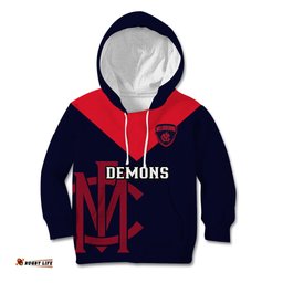 Melbourne Football Kid Hoodie Go Demons Sporty Style