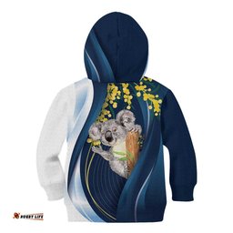 Australia Day Kid Hoodie Koala Blue Modern Vibe