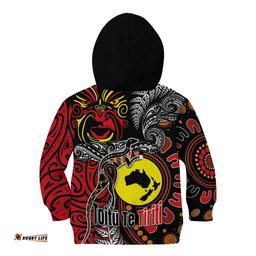 Aotearoa and Australia Toitu Te Tiriti Kid Hoodie Honour the Treaty Stand Together Stand Stronger