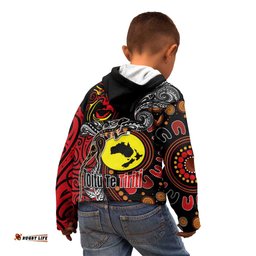 Aotearoa and Australia Toitu Te Tiriti Kid Hoodie Honour the Treaty Stand Together Stand Stronger