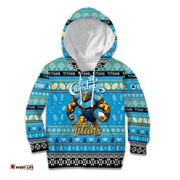 Personalized Titans Rugby Xmas Kid Hoodie Australia NRL Mascot