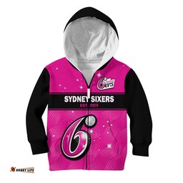 Custom Text And Number Sydney Sixers Hoodie KID Est 2011 Simple Style